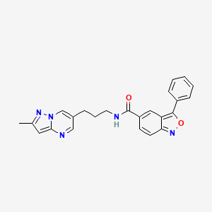 B2483579 N-(3-(2-methylpyrazolo[1,5-a]pyrimidin-6-yl)propyl)-3-phenylbenzo[c]isoxazole-5-carboxamide CAS No. 1797874-60-2