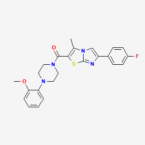 (6-(4-Fluorophenyl)-3-methylimidazo[2,1-b]thiazol-2-yl)(4-(2-methoxyphenyl)piperazin-1-yl)methanone