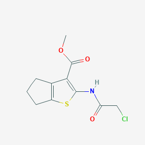 molecular formula C11H12ClNO3S B2483582 methyl 2-[(chloroacetyl)amino]-5,6-dihydro-4H-cyclopenta[b]thiophene-3-carboxylate CAS No. 300676-39-5