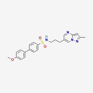 4'-methoxy-N-(3-(2-methylpyrazolo[1,5-a]pyrimidin-6-yl)propyl)-[1,1'-biphenyl]-4-sulfonamide