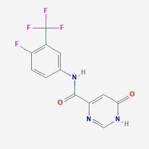 N-(4-fluoro-3-(trifluoromethyl)phenyl)-6-hydroxypyrimidine-4-carboxamide