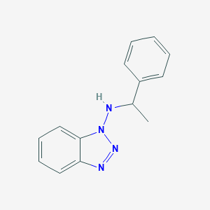 molecular formula C14H14N4 B024836 alpha-Methylbenzylaminobenzotriazole CAS No. 105026-61-7