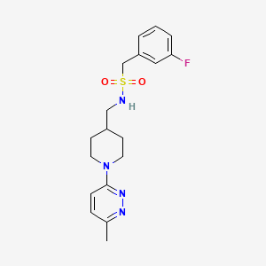 1-(3-fluorophenyl)-N-((1-(6-methylpyridazin-3-yl)piperidin-4-yl)methyl)methanesulfonamide