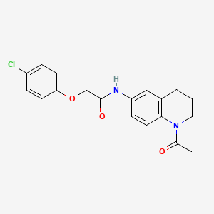 molecular formula C19H19ClN2O3 B2483606 N-(1-acetyl-1,2,3,4-tetrahydroquinolin-6-yl)-2-(4-chlorophenoxy)acetamide CAS No. 941915-10-2