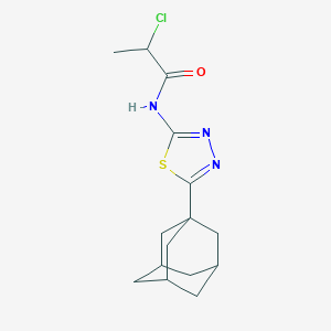 molecular formula C15H20ClN3OS B2483609 N-[5-(adamantan-1-yl)-1,3,4-thiadiazol-2-yl]-2-chloropropanamide CAS No. 391866-03-8