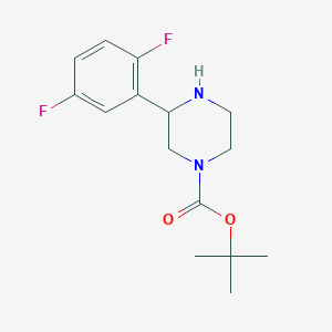 molecular formula C15H20F2N2O2 B2483642 Tert-butyl 3-(2,5-difluorophenyl)piperazine-1-carboxylate CAS No. 886768-65-6