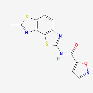 molecular formula C13H8N4O2S2 B2483647 N-(7-methyl-[1,3]thiazolo[5,4-e][1,3]benzothiazol-2-yl)-1,2-oxazole-5-carboxamide CAS No. 941993-81-3