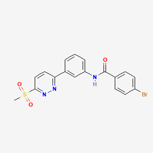 molecular formula C18H14BrN3O3S B2483663 4-bromo-N-[3-(6-methanesulfonylpyridazin-3-yl)phenyl]benzamide CAS No. 1005305-27-0