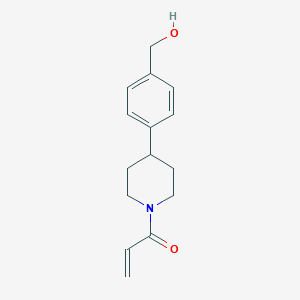 molecular formula C15H19NO2 B2483664 1-[4-[4-(Hydroxymethyl)phenyl]piperidin-1-yl]prop-2-en-1-one CAS No. 2361640-59-5