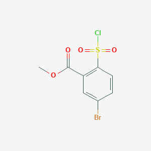molecular formula C8H6BrClO4S B2483666 Methyl 5-bromo-2-(chlorosulfonyl)benzoate CAS No. 736948-72-4