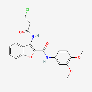 3-(3-chloropropanamido)-N-(3,4-dimethoxyphenyl)benzofuran-2-carboxamide