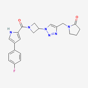 1-((1-(1-(4-(4-fluorophenyl)-1H-pyrrole-2-carbonyl)azetidin-3-yl)-1H-1,2,3-triazol-4-yl)methyl)pyrrolidin-2-one