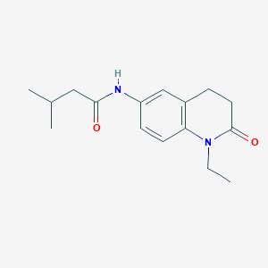 molecular formula C16H22N2O2 B2483684 N-(1-ethyl-2-oxo-1,2,3,4-tetrahydroquinolin-6-yl)-3-methylbutanamide CAS No. 921912-85-8