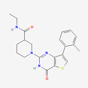N-ethyl-1-[7-(2-methylphenyl)-4-oxo-3,4-dihydrothieno[3,2-d]pyrimidin-2-yl]piperidine-3-carboxamide
