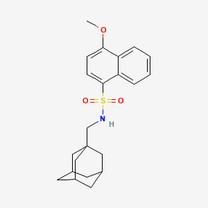 molecular formula C22H27NO3S B2483705 N-[(adamantan-1-yl)methyl]-4-methoxynaphthalene-1-sulfonamide CAS No. 681852-24-4