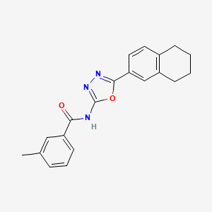 3-methyl-N-[5-(5,6,7,8-tetrahydronaphthalen-2-yl)-1,3,4-oxadiazol-2-yl]benzamide