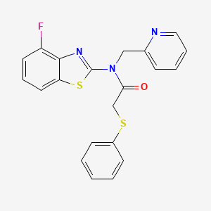 B2483723 N-(4-fluorobenzo[d]thiazol-2-yl)-2-(phenylthio)-N-(pyridin-2-ylmethyl)acetamide CAS No. 898350-76-0