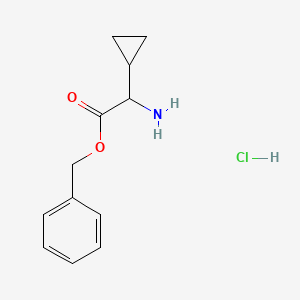 molecular formula C12H16ClNO2 B2483726 Benzyl2-amino-2-cyclopropylacetatehydrochloride CAS No. 2416234-06-3