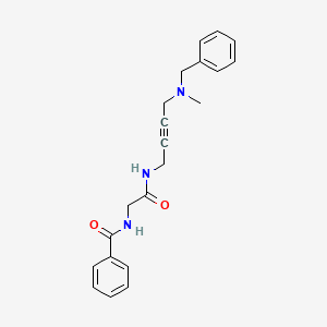 molecular formula C21H23N3O2 B2483736 N-(2-((4-(benzyl(methyl)amino)but-2-yn-1-yl)amino)-2-oxoethyl)benzamide CAS No. 1396880-40-2