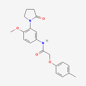 molecular formula C20H22N2O4 B2483739 N-[4-methoxy-3-(2-oxopyrrolidin-1-yl)phenyl]-2-(4-methylphenoxy)acetamide CAS No. 941934-50-5