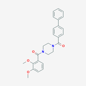 molecular formula C26H26N2O4 B248375 Biphenyl-4-yl{4-[(2,3-dimethoxyphenyl)carbonyl]piperazin-1-yl}methanone 