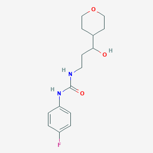 1-(4-fluorophenyl)-3-(3-hydroxy-3-(tetrahydro-2H-pyran-4-yl)propyl)urea