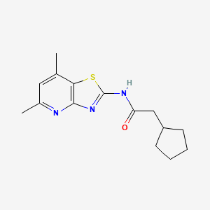2-cyclopentyl-N-(5,7-dimethylthiazolo[4,5-b]pyridin-2-yl)acetamide