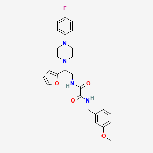N1-(2-(4-(4-fluorophenyl)piperazin-1-yl)-2-(furan-2-yl)ethyl)-N2-(3-methoxybenzyl)oxalamide