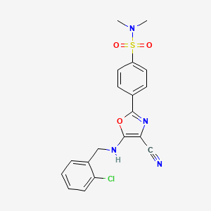 4-{5-[(2-chlorobenzyl)amino]-4-cyano-1,3-oxazol-2-yl}-N,N-dimethylbenzenesulfonamide