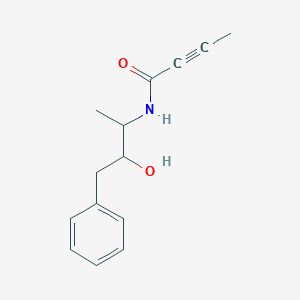 molecular formula C14H17NO2 B2483763 N-(3-Hydroxy-4-phenylbutan-2-yl)but-2-ynamide CAS No. 2411257-34-4