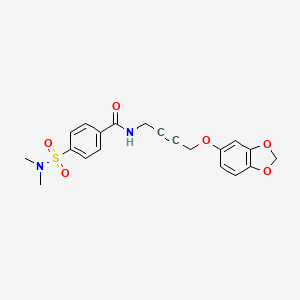 N-(4-(benzo[d][1,3]dioxol-5-yloxy)but-2-yn-1-yl)-4-(N,N-dimethylsulfamoyl)benzamide