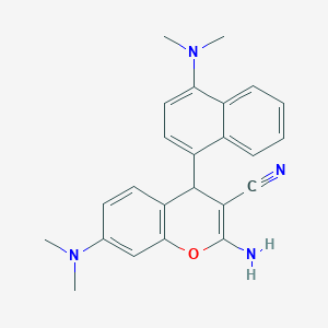 2-Amino-7-(dimethylamino)-4-(4-(dimethylamino)naphthalen-1-yl)-4H-chromene-3-carbonitrile
