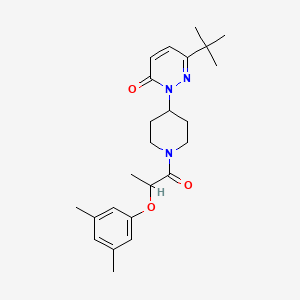 6-Tert-butyl-2-[1-[2-(3,5-dimethylphenoxy)propanoyl]piperidin-4-yl]pyridazin-3-one