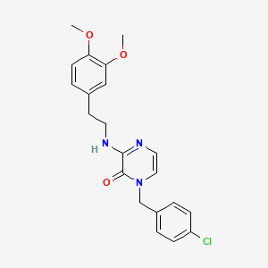 1-(4-chlorobenzyl)-3-((3,4-dimethoxyphenethyl)amino)pyrazin-2(1H)-one