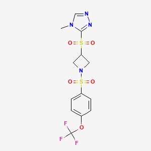 4-methyl-3-((1-((4-(trifluoromethoxy)phenyl)sulfonyl)azetidin-3-yl)sulfonyl)-4H-1,2,4-triazole