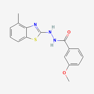 B2483772 3-methoxy-N'-(4-methyl-1,3-benzothiazol-2-yl)benzohydrazide CAS No. 851977-84-9