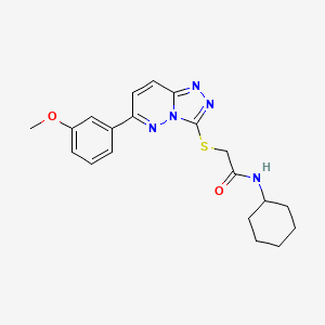 molecular formula C20H23N5O2S B2483774 N-cyclohexyl-2-{[6-(3-methoxyphenyl)-[1,2,4]triazolo[4,3-b]pyridazin-3-yl]sulfanyl}acetamide CAS No. 894060-62-9