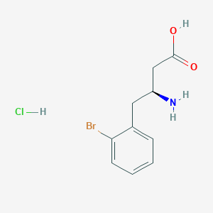 molecular formula C10H13BrClNO2 B2483778 (S)-3-Amino-4-(2-bromophenyl)butanoic acid hydrochloride CAS No. 403661-76-7