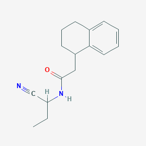 molecular formula C16H20N2O B2483793 N-(1-cyanopropyl)-2-(1,2,3,4-tetrahydronaphthalen-1-yl)acetamide CAS No. 1355708-61-0