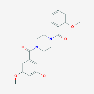 molecular formula C21H24N2O5 B248380 1-(3,5-Dimethoxybenzoyl)-4-(2-methoxybenzoyl)piperazine 