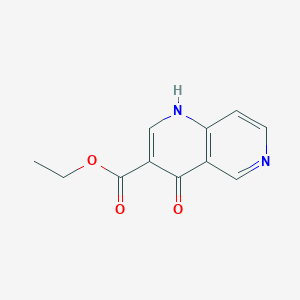 molecular formula C11H10N2O3 B2483832 Ethyl 4-hydroxy-1,6-naphthyridine-3-carboxylate CAS No. 6861-83-2; 92310-23-1