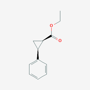 molecular formula C12H14O2 B2483853 Ethyl(1r,2s)-2-phenylcyclopropanecarboxylate CAS No. 946-38-3; 96-43-5