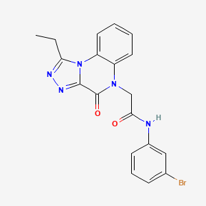 molecular formula C19H16BrN5O2 B2483894 N-(3-bromophenyl)-2-{1-ethyl-4-oxo-4H,5H-[1,2,4]triazolo[4,3-a]quinoxalin-5-yl}acetamide CAS No. 1358780-17-2