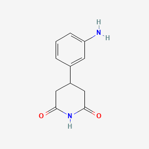 molecular formula C11H12N2O2 B2483899 4-(3-Aminophenyl)piperidine-2,6-dione CAS No. 5840-45-9