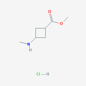 molecular formula C7H14ClNO2 B2483925 Methyl (1s,3s)-3-(methylamino)cyclobutane-1-carboxylate hydrochloride, cis CAS No. 1989638-36-9