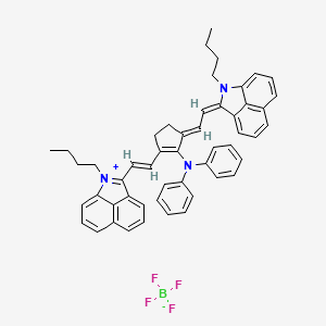 B2483972 N-[(5E)-2-[(E)-2-(1-butylbenzo[cd]indol-1-ium-2-yl)ethenyl]-5-[(2E)-2-(1-butylbenzo[cd]indol-2-ylidene)ethylidene]cyclopenten-1-yl]-N-phenylaniline;tetrafluoroborate CAS No. 1289375-52-5