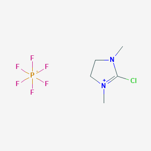 molecular formula C5H10ClF6N2P B024840 2-氯-1,3-二甲基-4,5-二氢-1H-咪唑-3-铵六氟磷酸盐(V) CAS No. 101385-69-7