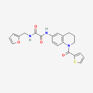 molecular formula C21H19N3O4S B2484000 N-[(furan-2-yl)methyl]-N'-[1-(thiophene-2-carbonyl)-1,2,3,4-tetrahydroquinolin-6-yl]ethanediamide CAS No. 899945-33-6