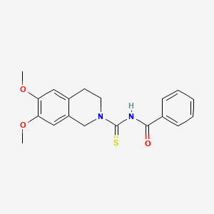 molecular formula C19H20N2O3S B2484005 N-(6,7-dimethoxy-1,2,3,4-tetrahydroisoquinoline-2-carbothioyl)benzamide CAS No. 328022-63-5