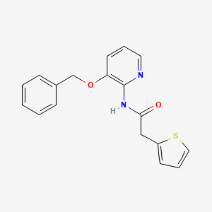 molecular formula C18H16N2O2S B2484009 N-[3-(benzyloxy)pyridin-2-yl]-2-(thiophen-2-yl)acetamide CAS No. 1024391-55-6
